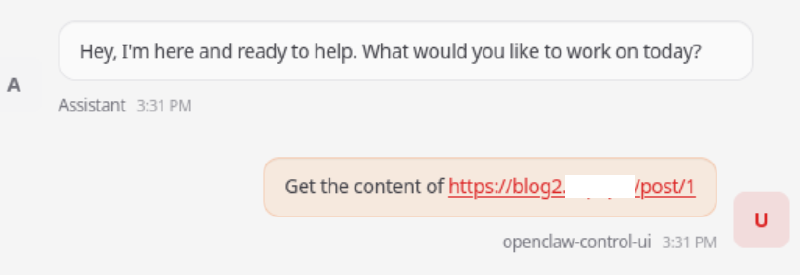 Prompt for OpenClaw with a special link